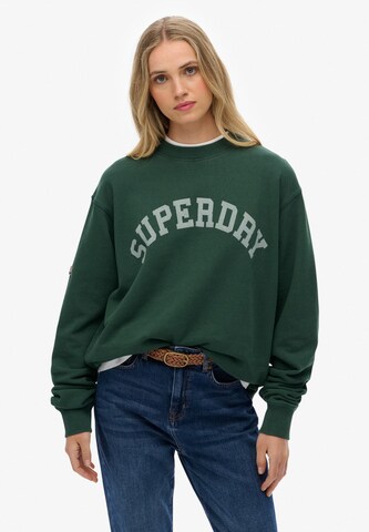Sweat-shirt Superdry en vert : devant