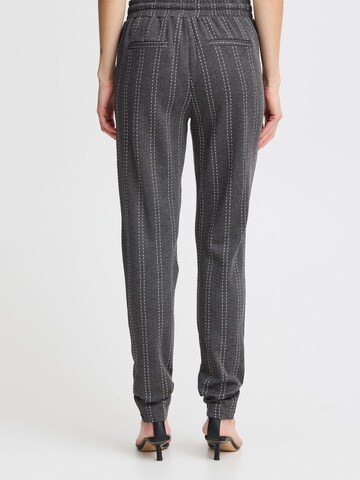 Effilé Pantalon à pince 'Ruti' ICHI en gris