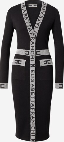Rochie tricotat de la Elisabetta Franchi pe negru: față