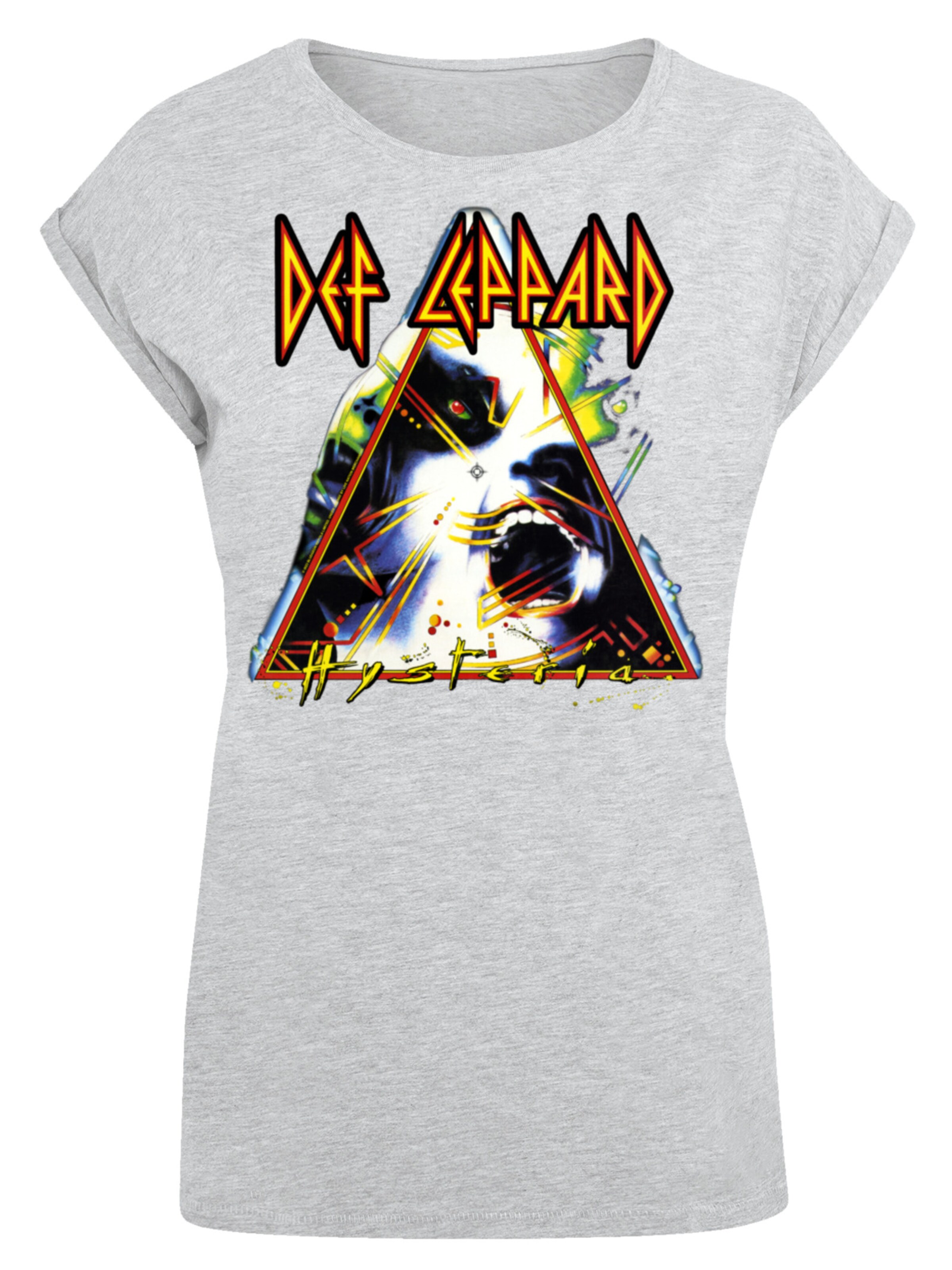 F4NT4STIC T-Shirt 'Def Leppard Hysteria' in Grau: Vorderseite
