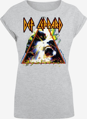 F4NT4STIC T-Shirt 'Def Leppard Hysteria' in Grau: Vorderseite