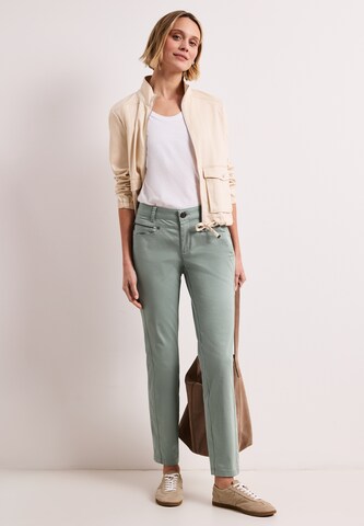 STREET ONE Slim fit Pants in Green: front