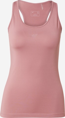 rožinė 4F Sportiniai marškinėliai be rankovių: priekis