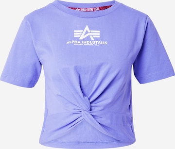 ALPHA INDUSTRIES T-shirt i lila: framsida