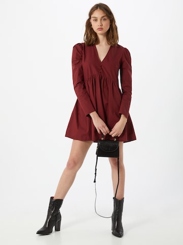 Robe-chemise 'Poplin' Missguided en rouge