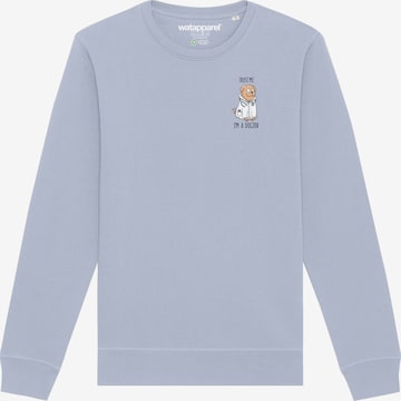 Watapparel Sweatshirt ' Dogtor ' in Blau: Vorderseite