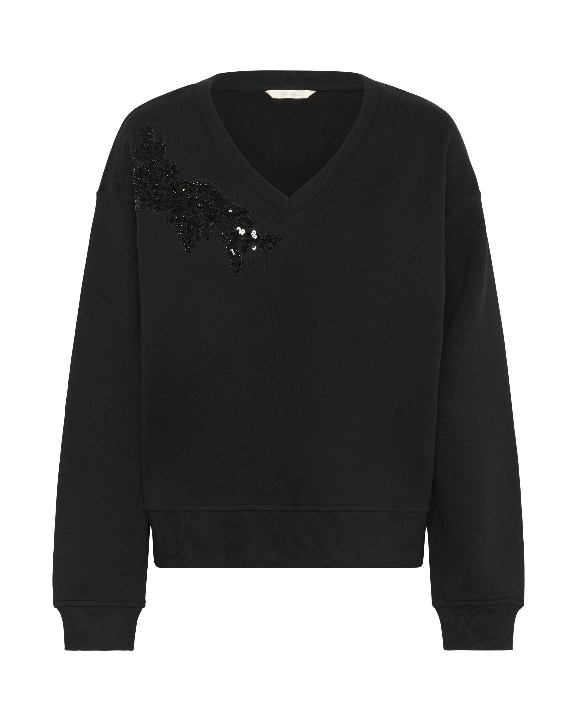 Cream Sweatshirt 'CREdith' i sort: forside