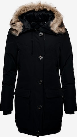 Parka d’hiver Superdry en noir : devant