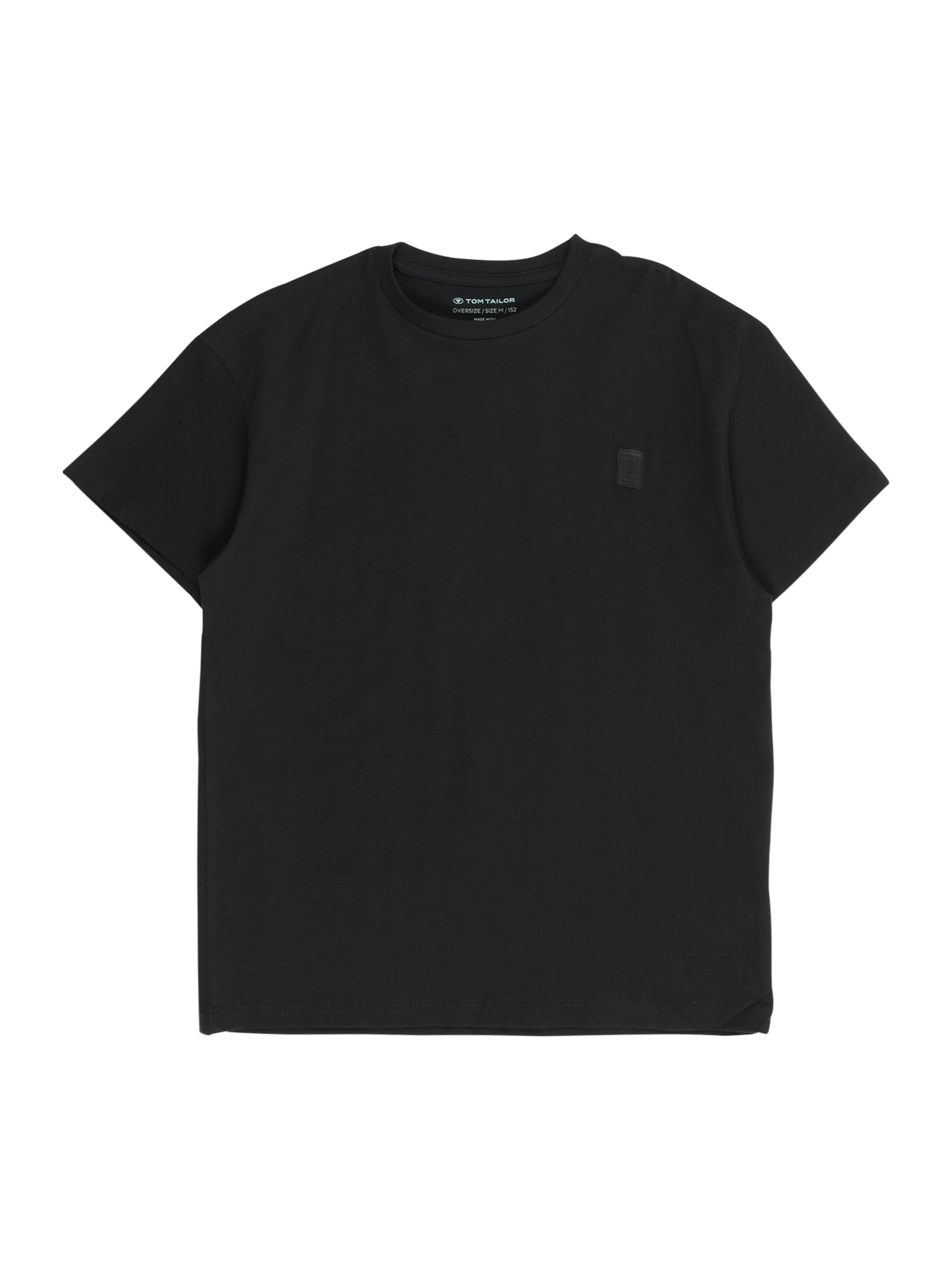 TOM TAILOR Shirt in Black: front