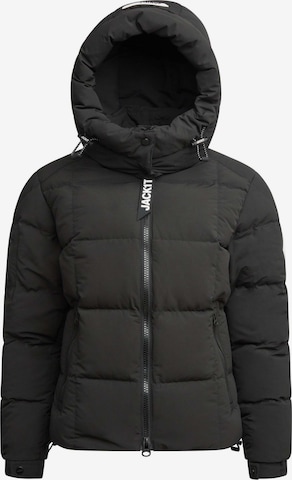 JACK1T Winter Jacket 'EZ Boxed Puffer Racer' in Black: front