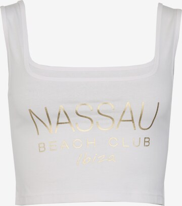 NASSAU Beach Club Top ' NB22001 ' in Wit: voorkant
