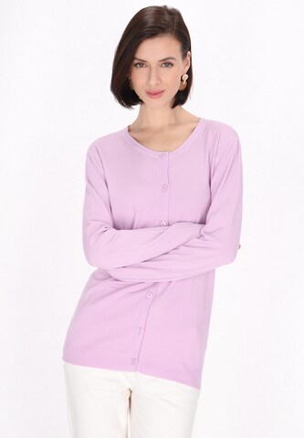 Cardigan 'Classic Look' Usha en violet : devant