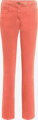 Coupe slim Jean Goldner en orange : devant