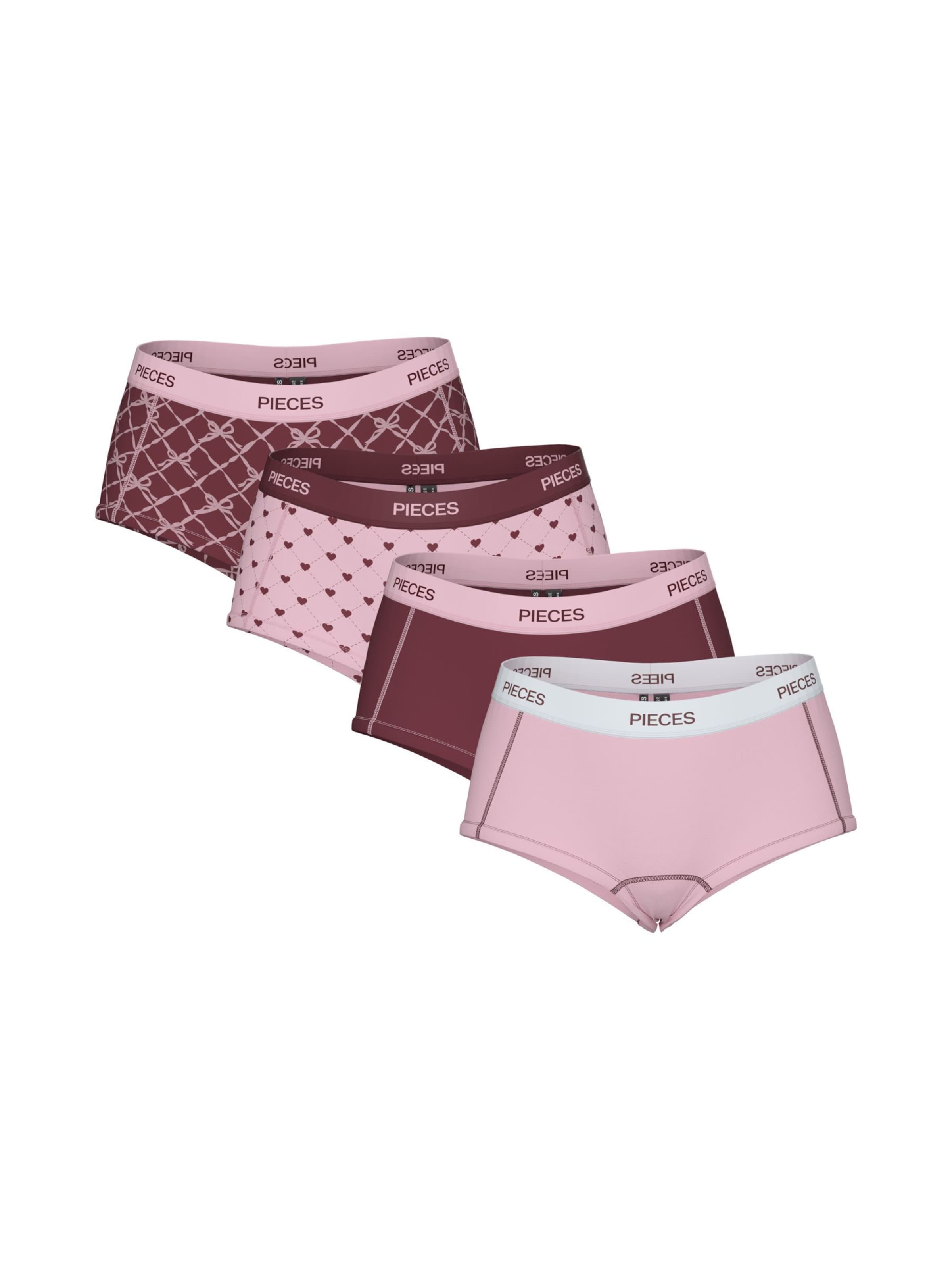 PIECES Panty i lyserød / rød, Produktvisning