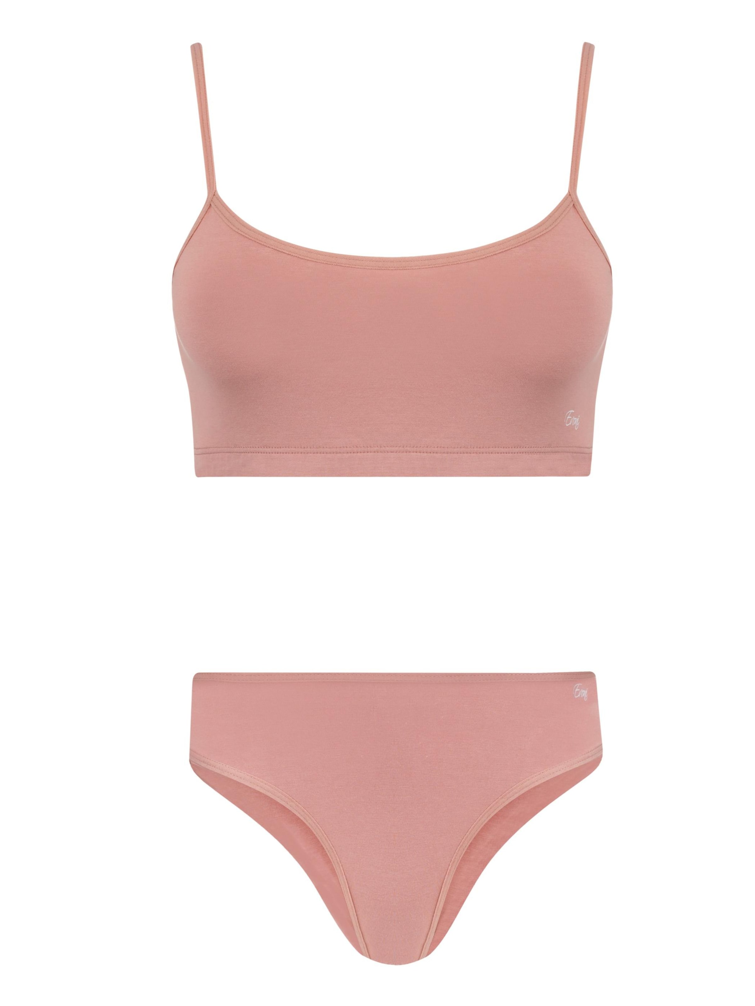 Evoni Bustier Wäsche-Sets‌‌‌‌‌‌‌‌‌ in Pink: Vorderseite