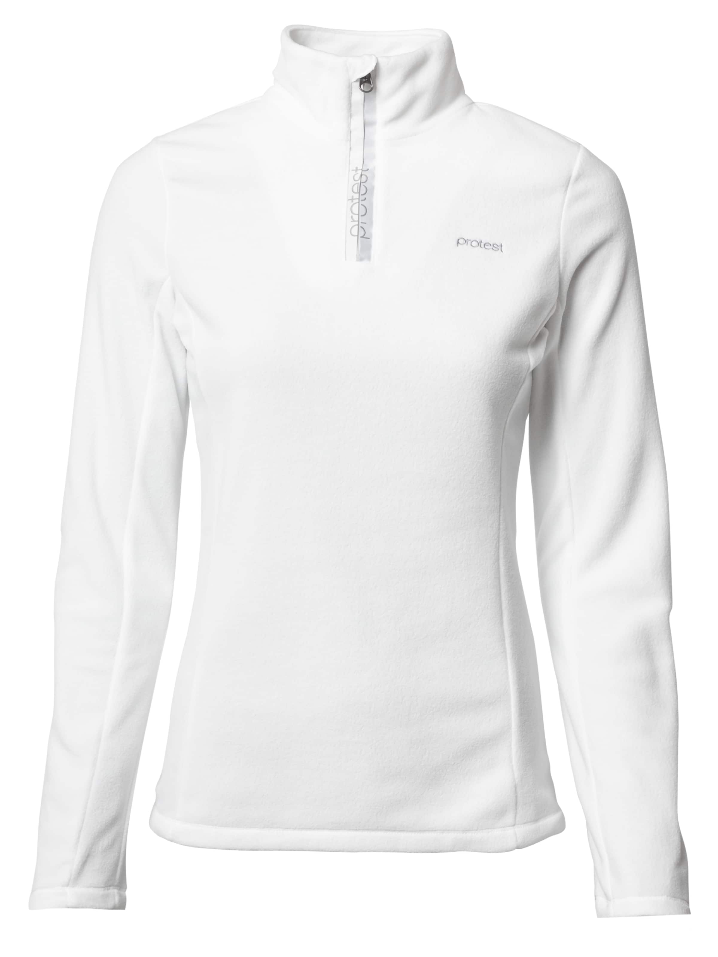 PROTEST Αθλητική μπλούζα φούτερ σε λευκό: μπροστά