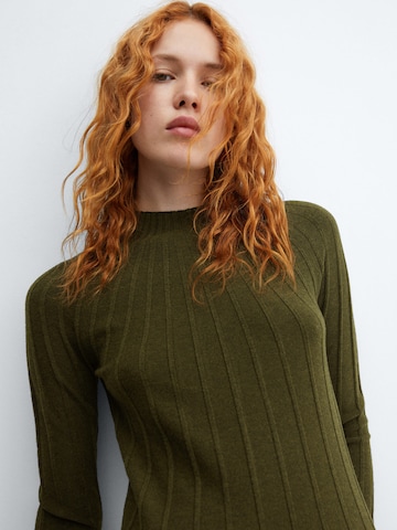 MANGO Knitted dress 'FLURRY' in Green