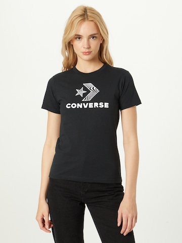 T-shirt CONVERSE en noir : devant