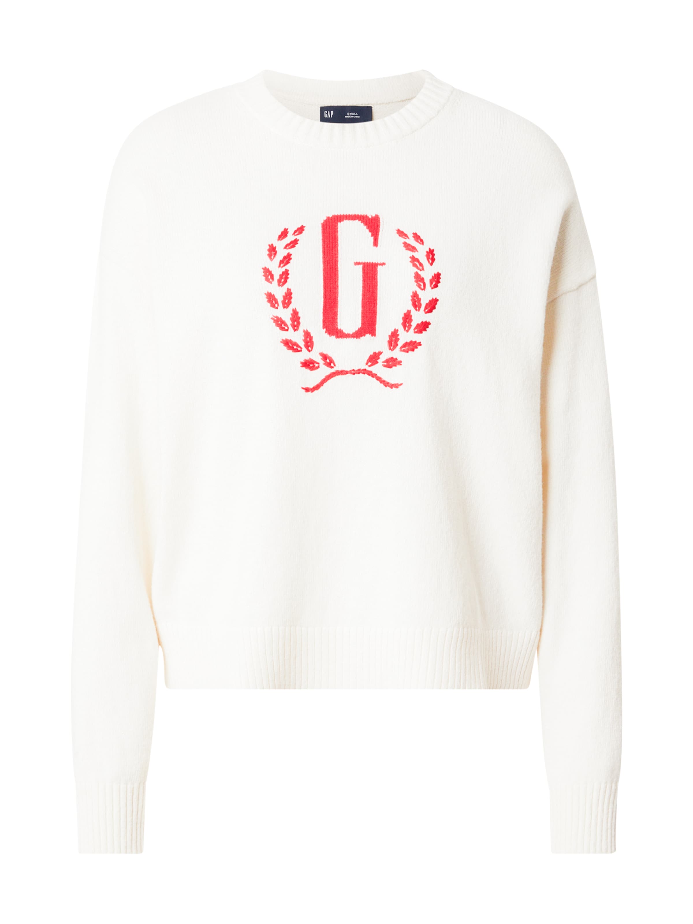 GAP Пуловер в бяло: отпред