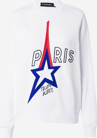 Karl Lagerfeld Μπλούζα φούτερ 'Paris' σε λευκό: μπροστά