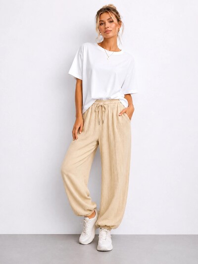 Worldclassca Pants 'Damen Musselin Hose Sommer' in 110-122 in Beige, Item view