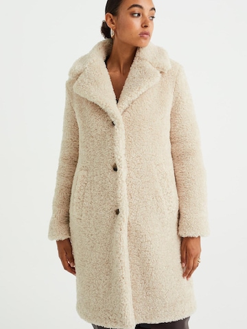 WE Fashion Between-Seasons Coat in Beige: front