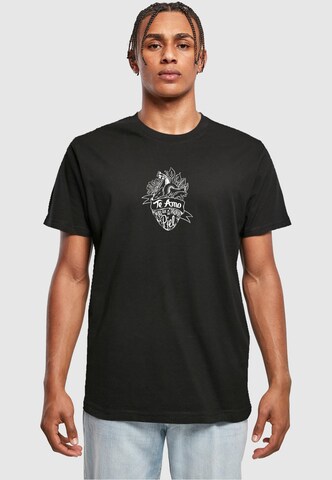 Merchcode Shirt 'Te Amo' in Zwart: voorkant