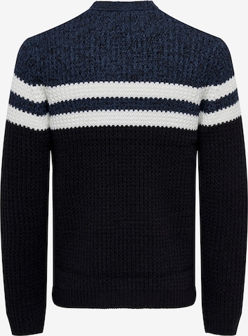 Only & Sons Pullover in Blau