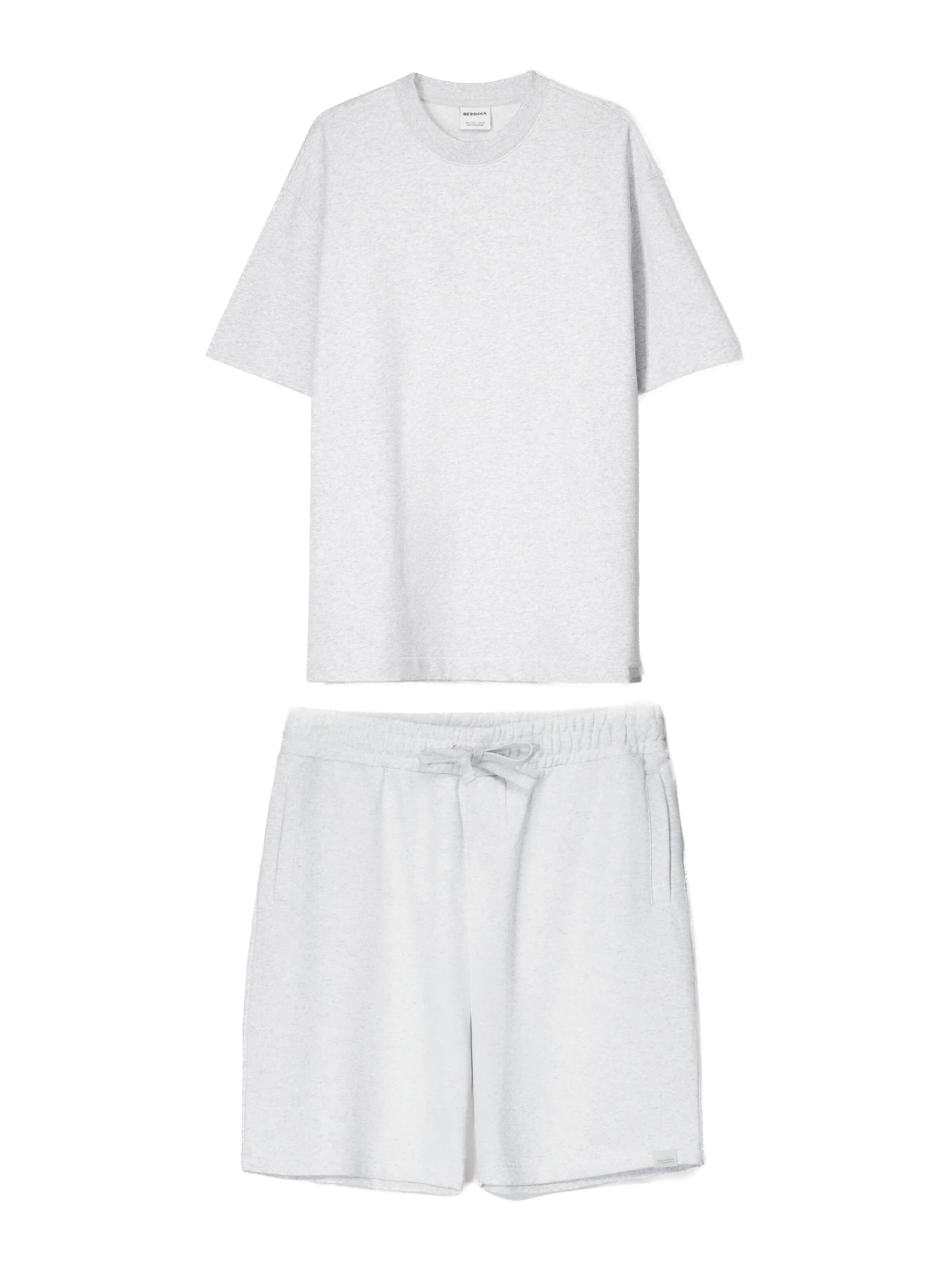 Bershka Jogginganzug in weiß, Produktansicht