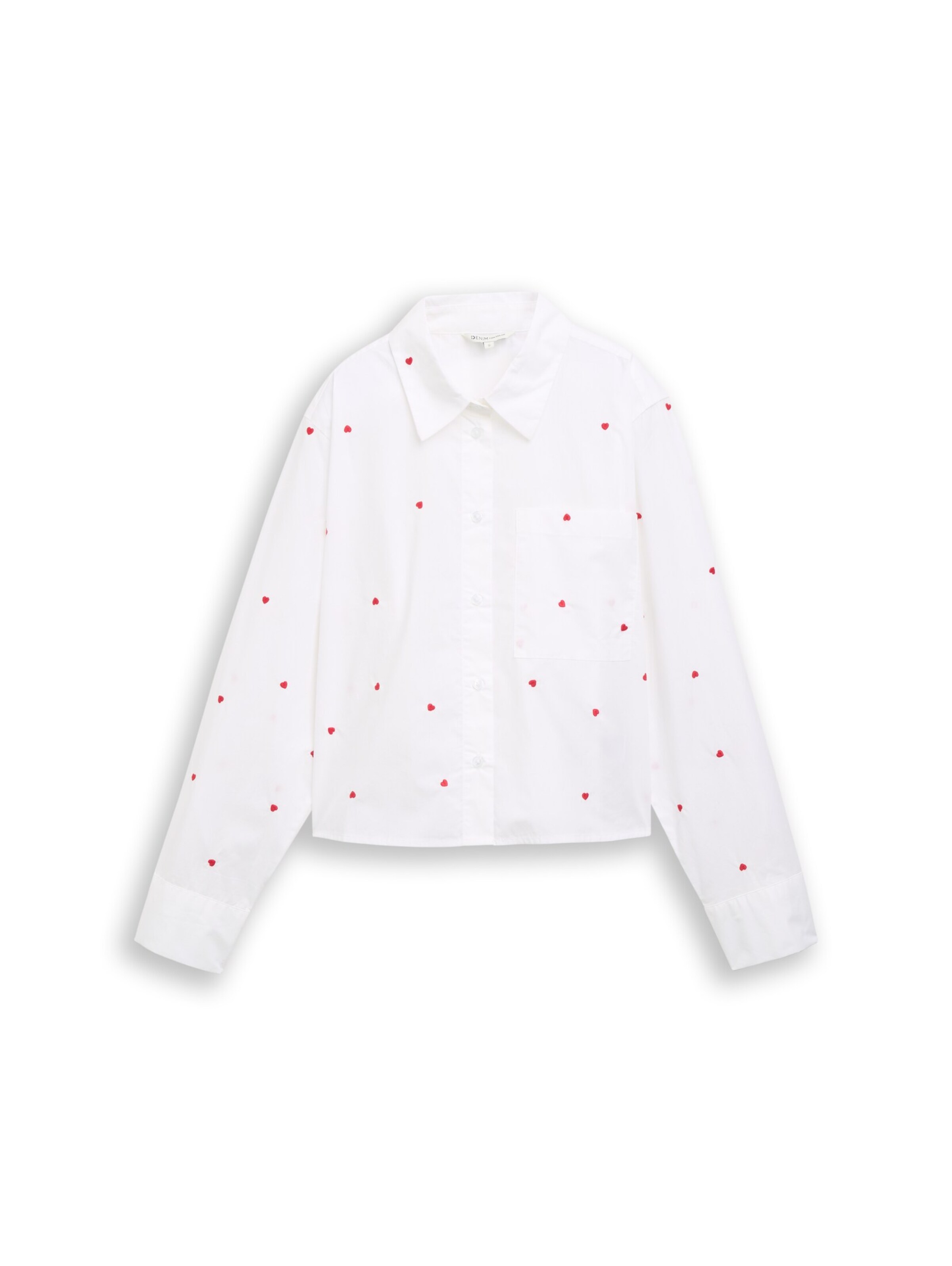 TOM TAILOR DENIM Bluse in Weiß: Vorderseite