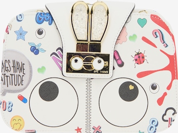 MYMO Τσάντα ώμου 'Pop Eyetheme' σε λευκό: μπροστά