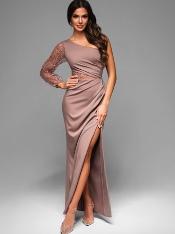 Ombre Abendkleid‌‌‌‌‌ in Braun: Vorderseite