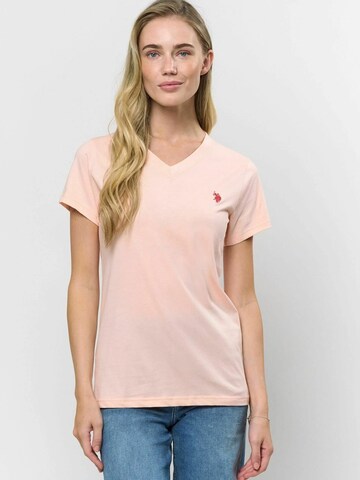 T-shirt U.S. POLO ASSN. en rose : devant
