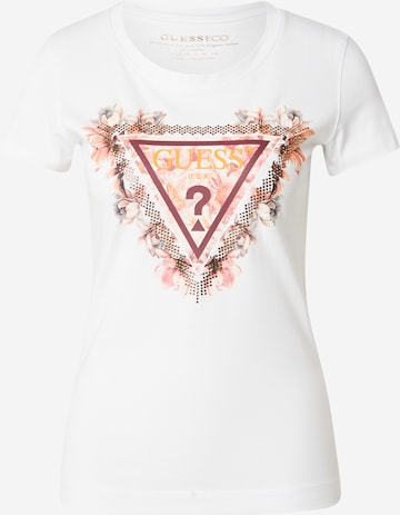 T-shirt GUESS en blanc : devant