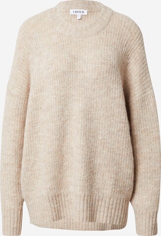 Pullover extra large 'Luca' di EDITED in beige: frontale