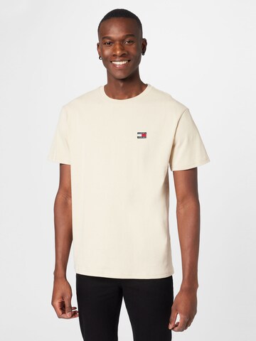 T-Shirt 'Classic' Tommy Jeans en beige : devant