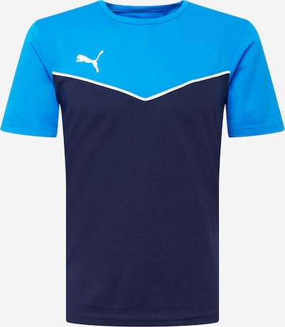 PUMA Tehnička sportska majica 'Individual Rise' u mornarsko plava / svijetloplava / bijela, Pregled proizvoda