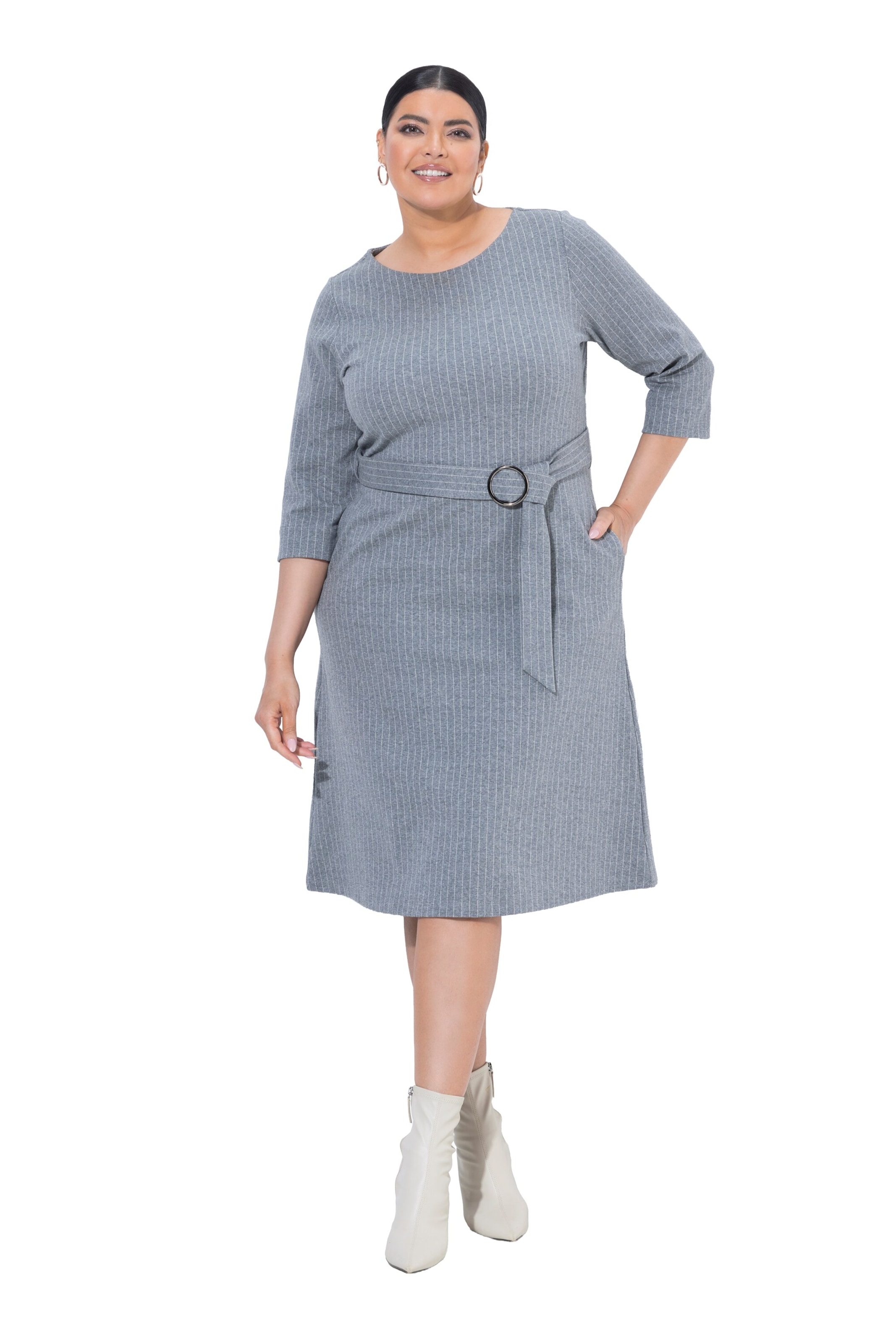 Ulla Popken Dress in Grey: front
