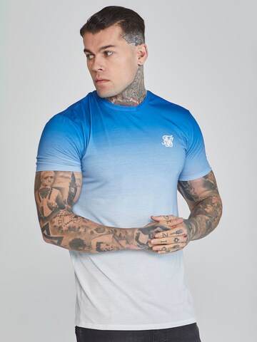 T-Shirt SikSilk en bleu : devant