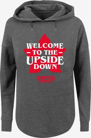 F4NT4STIC Sweatshirt 'Stranger Things Upside Down Dreams Netflix TV Series' in Grey: front