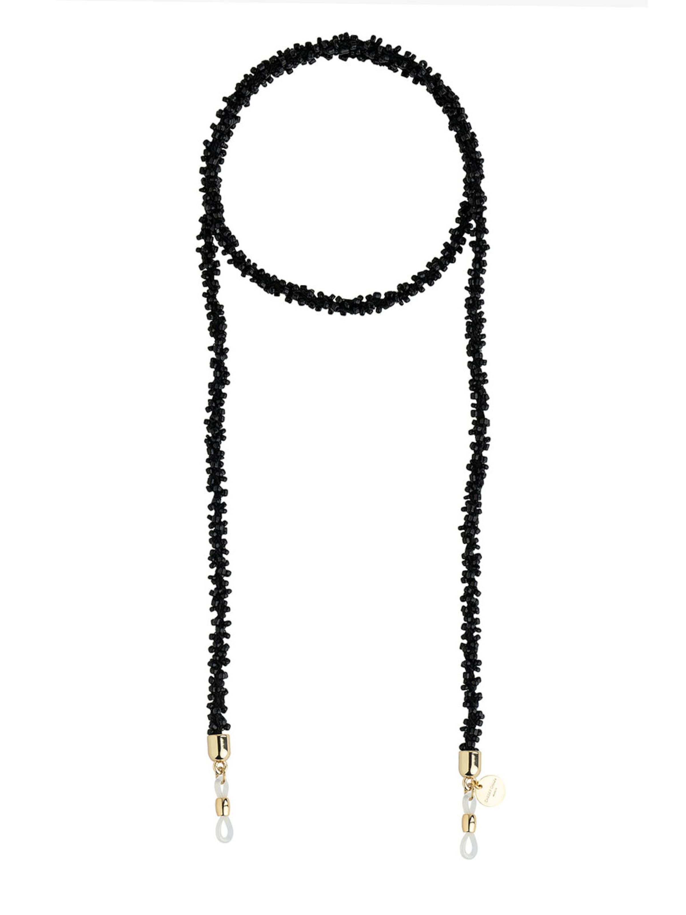 Cheeky Chain Munich Brillenkette 'Hawaii' in Schwarz: Vorderseite