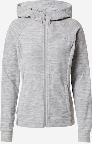 4F Athletic Fleece Jacket in Grey: front