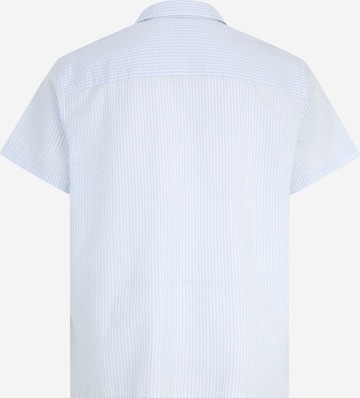 Jack & Jones Plus Regular fit Button Up Shirt 'EASTER PALMA' in Blue
