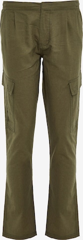 Threadbare Flared Cargo trousers 'Gordon' in Green: front