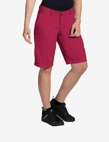 VAUDE Slim fit Outdoor Pants 'Ledro' in Red: front