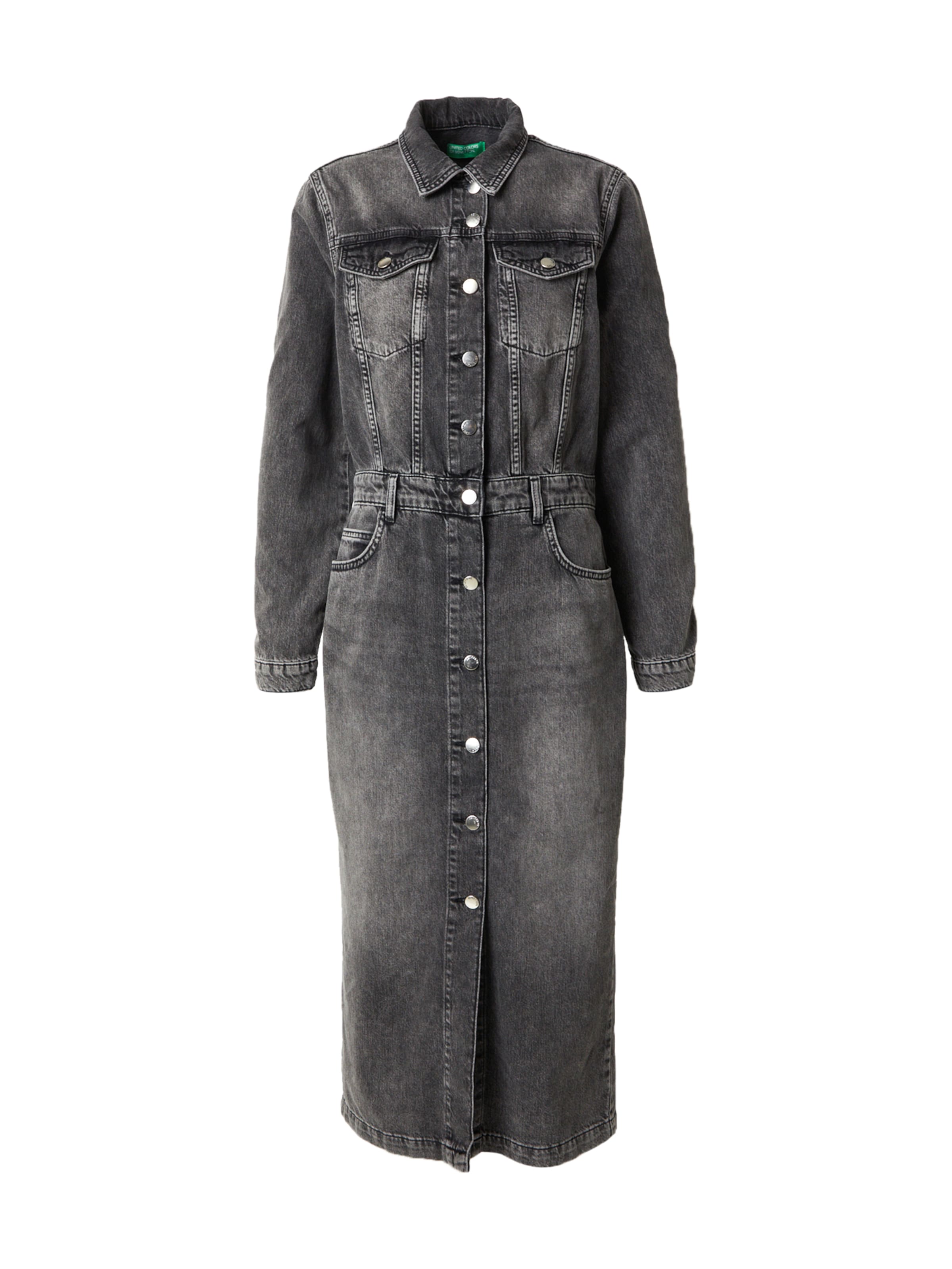 Robe-chemise UNITED COLORS OF BENETTON en noir : devant