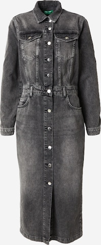 Rochie tip bluză de la UNITED COLORS OF BENETTON pe negru: față