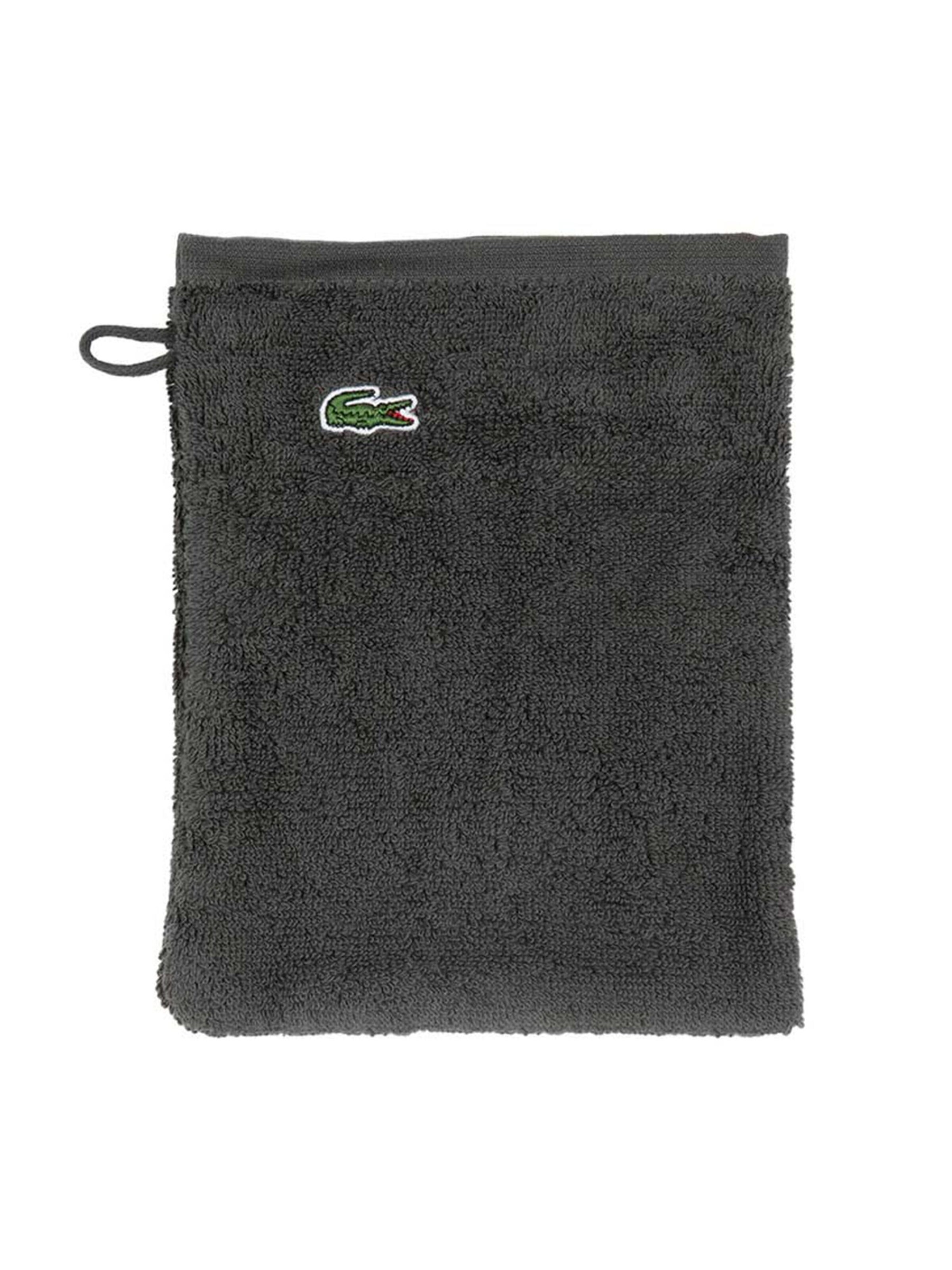 LACOSTE Handtuch 'LLECROCO'‌‌‌‌‌‌ in Schwarz