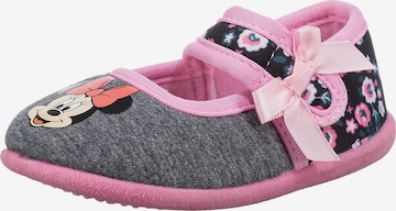 Disney Minnie Mouse Slippers in Grey: front