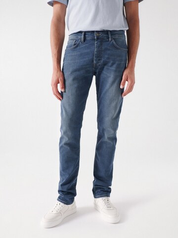 Salsa Jeans Slimfit Jeans in Groen: voorkant